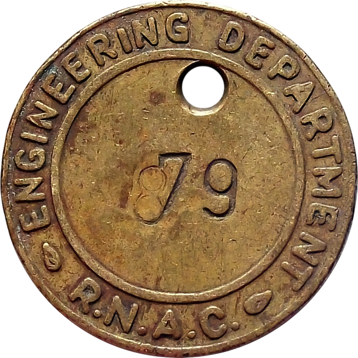 Royal Nepal Airlines (RNAC) Engineering Tool-Check Token – Brass (79 / 79-1)