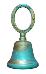 Vintage Merlion Singapore Brass Hand Bell | Tourist Souvenir c. 1970s–90s