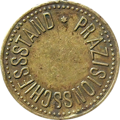 German Brass Shooting Range Token – “Wert Marke 1670” (22mm, Antique)