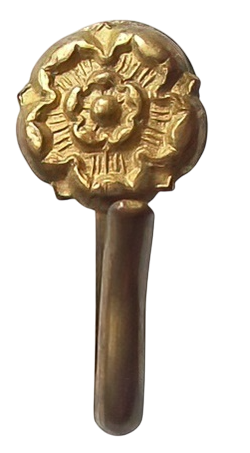 Nepal Army Brass Belt Hook – Tudor Rose Design (Rana Period)