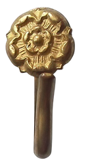 Nepal Army Brass Belt Hook – Tudor Rose Design (Rana Period)