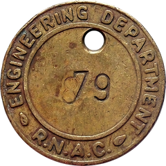Royal Nepal Airlines (RNAC) Engineering Tool-Check Token – Brass (79 / 79-1)