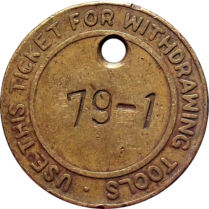 Royal Nepal Airlines (RNAC) Engineering Tool-Check Token – Brass (79 / 79-1)