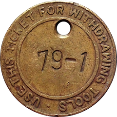 Royal Nepal Airlines (RNAC) Engineering Tool-Check Token – Brass (79 / 79-1)